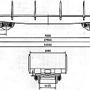 WAGON, 4AXLED, FLAT, FOR HEAVY LOADS, Smmps type