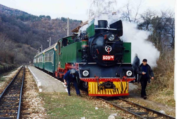 Музеен теснопътен парен локомотив 60976