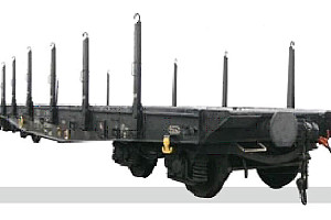 4-axle flat wagon for heavy loads type Smmps